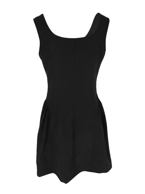 Women's Plain Square Neck Plicated Tank Dress, Elegant Fashion Casual Sleeveless A Line Dress for Daily Outdoor Wear, Ladies Dress for All Seasons