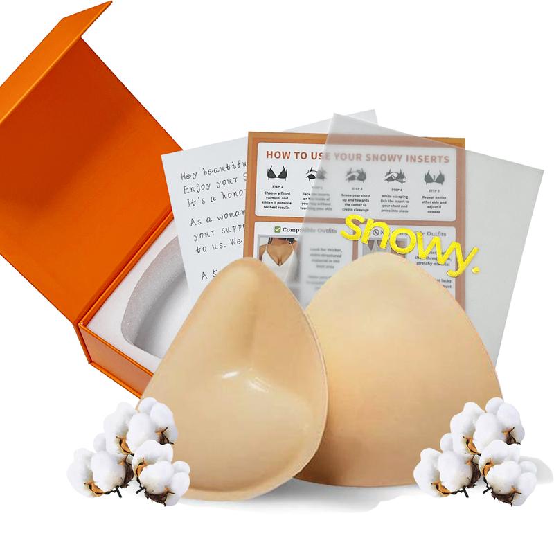 Snowy Sticky Inserts - Instant Boost Double Sided Adhesive Bra Cup, HULILY  ,Outfit Enhancer, Push Up Ultra Boost Inserts for Women - Fitted, Clothing, Clothing Fitted Underwear Lady Comfort