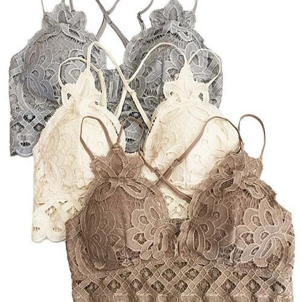 Crochet Bralette for Women, adjustable straps