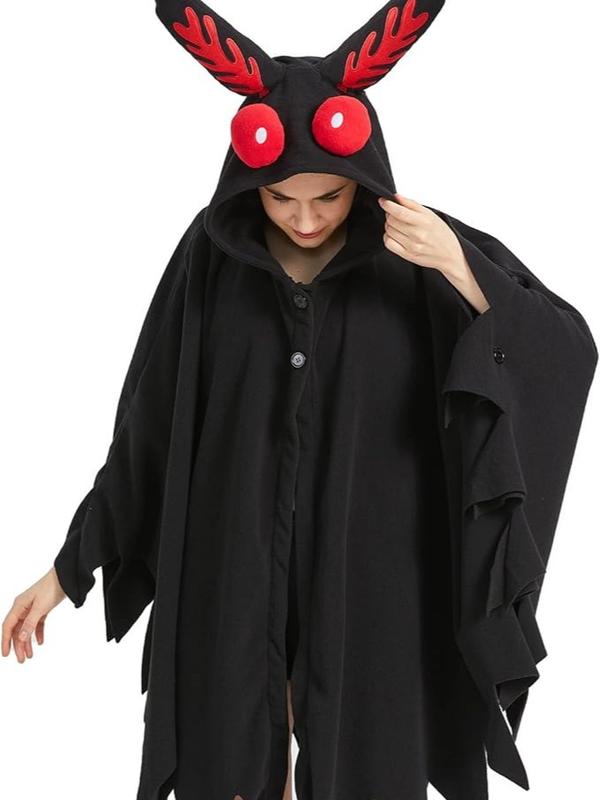 Unisex Mothman Costume Mothman Cosplay Hooded Christmas Costumes Party Cape