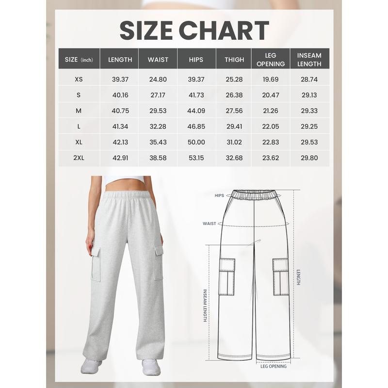 JEKAOYI Womens High Waist Cargo Sweatpants Baggy Mesh Casual Workout Jogger Pants with Pockets Womenswear Bottom