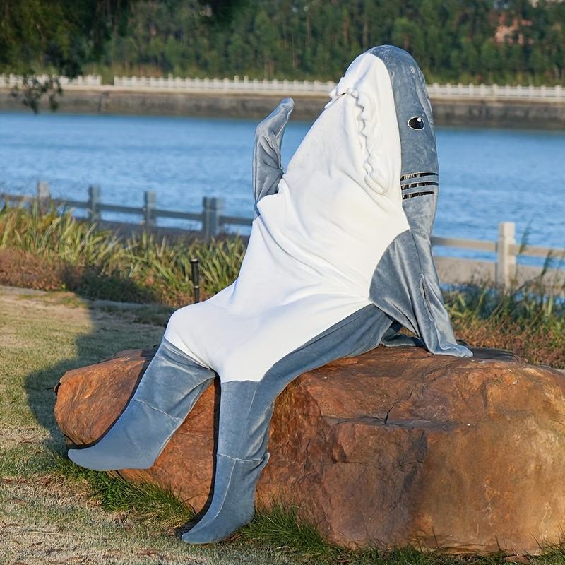 Shark Pajamas Blanket Hoodie Onesie for Family, Wearable Shark Blanket, Shark Sleeping Bag, Soft Cozy Shark Onesie Halloween Costume for Family, Ideal Gift for Friends,Pajama Party Comfort Overalls Clothing laborday deals