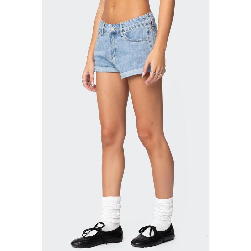 Rylin Low-Rise Denim Shorts