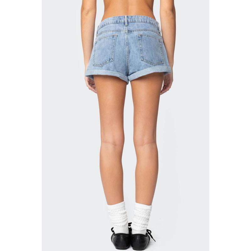 Rylin Low-Rise Denim Shorts