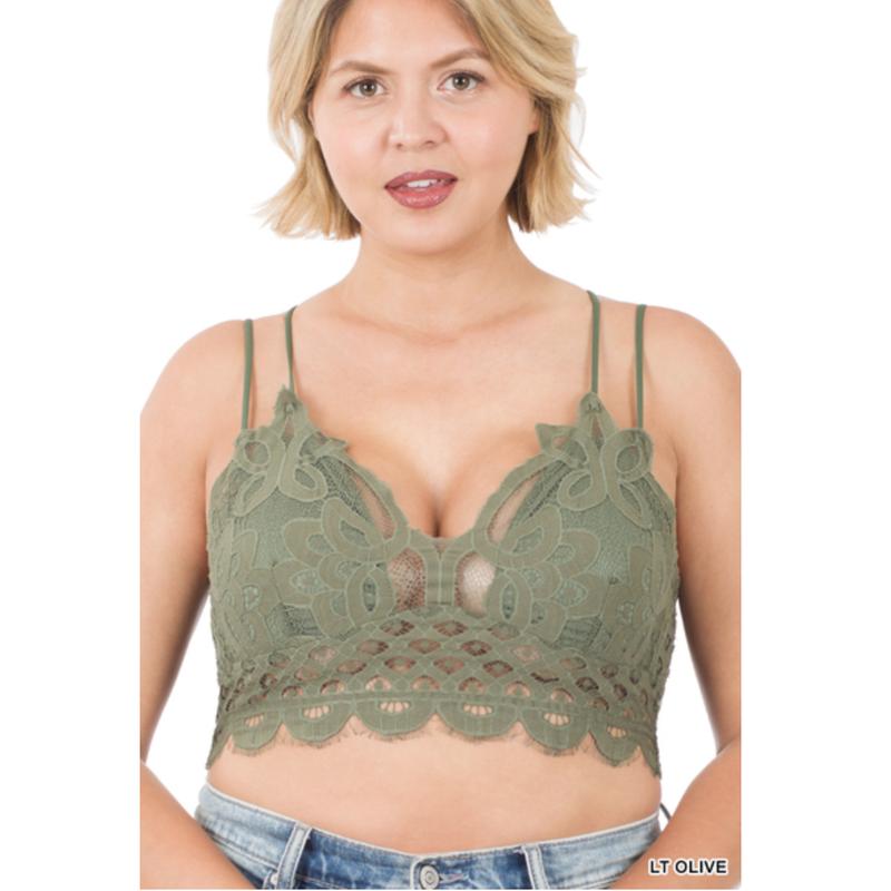 Crochet Bralette for Women, adjustable straps