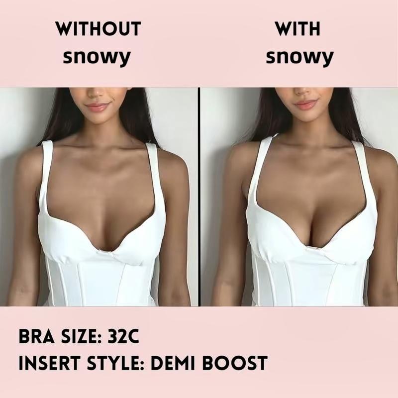 Snowy Sticky Push Up Inserts-instant Boost Double-Sided Adhesive Bra Cup for Women -Womenswear, SUANP,Clothing Push-Up Ultra Boost inserts for Women,sticky push up pads,adhesive bra,double sided sticky lift pads,push  up swim inserts,seamless,Bra Cup