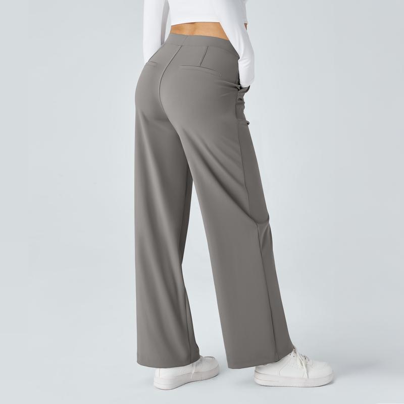 Halara Flex High Waisted Plicated Side Pocket Straight Leg Work Pants