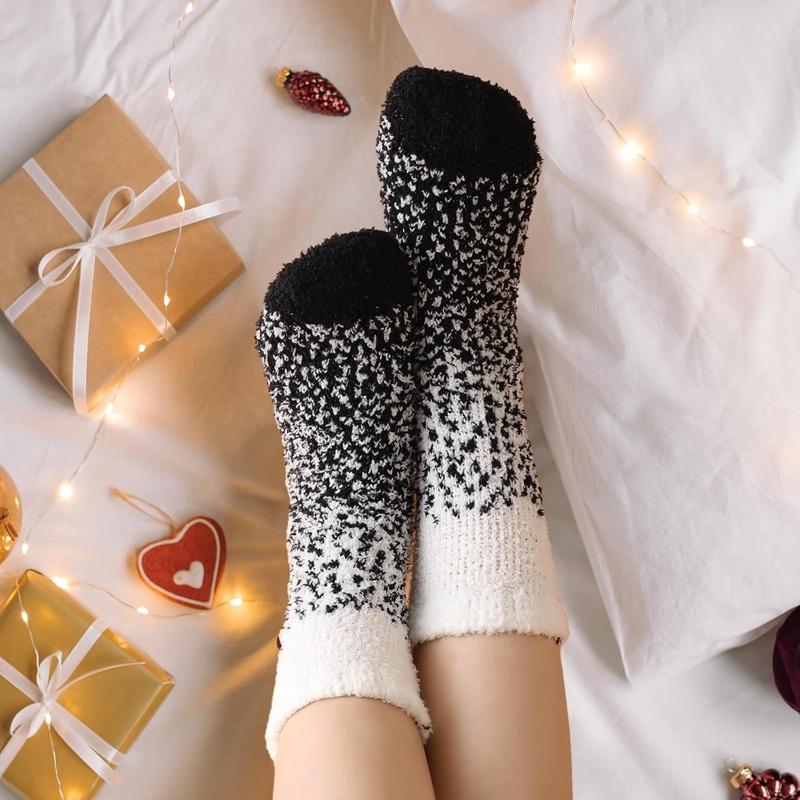 5 6 Pairs Fuzzy Socks for Women - Fluffy Socks Women, Cozy Socks for Women Slipper Socks