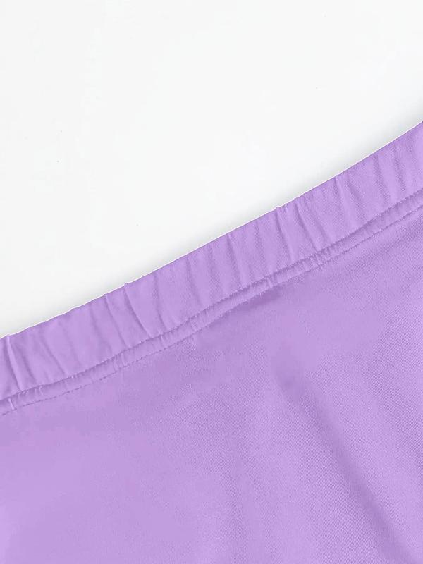 Women's Solid Color Elastic Waist Shorts, Minimalist Comfort Shorts for Daily Wear, Ladies Summer Bottoms