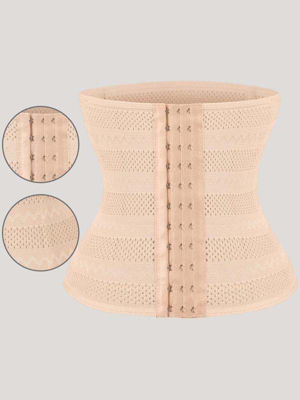 Women's Solid Color Waist Trainer, Tummy Control Shaper, Adjustable Hooks Waist Cincher for Women, Shaper for Daily Wear, Summer Wear 2024, Fall Wear, Fallfreshness