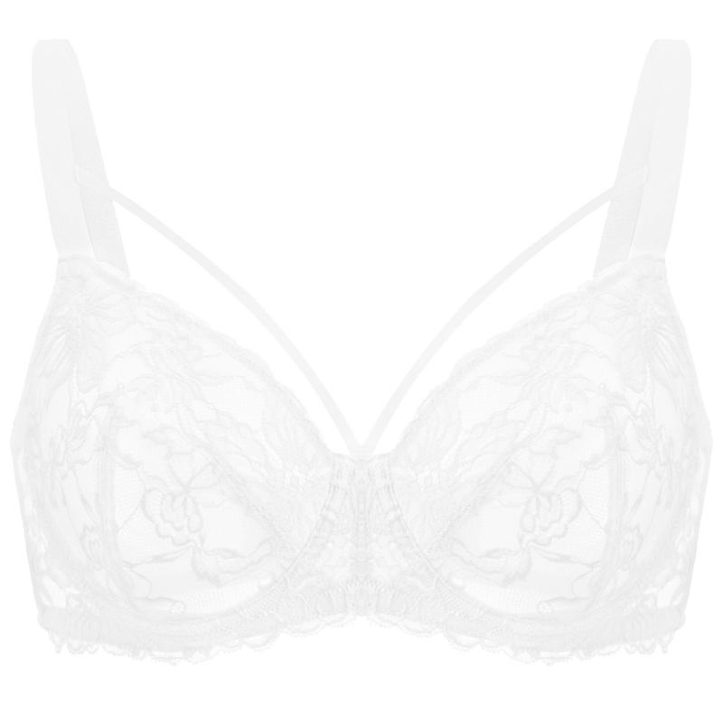 Pretty In Petals Red Unlined Strappy Lace Bra