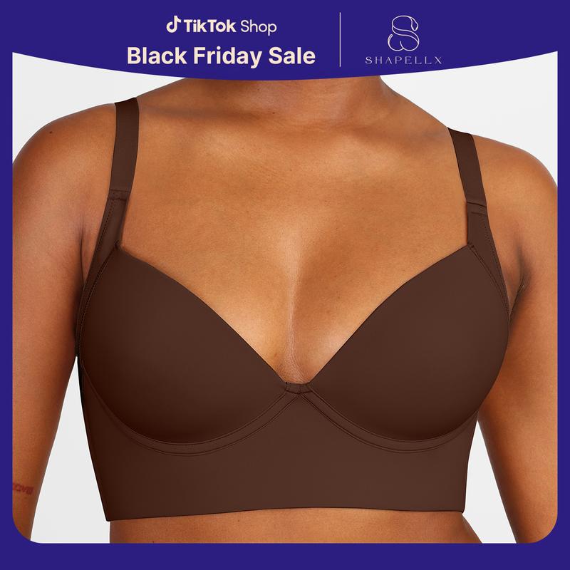 Shapellx Sculpt One-piece Underwire Push-Up Bra Comfortable Basic Lady Underwear Womenswear Christmas