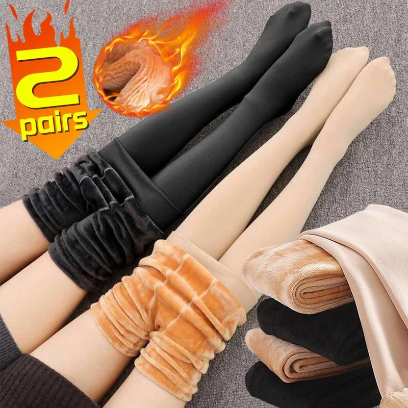 Thicken thermal tights women winter fleece velvet Thermo socks high waist elastic slim sexy translucent pantyhose tights Fit Womenswear