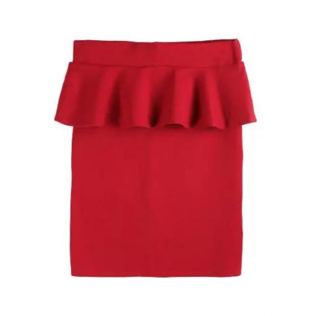 Women Ruffles Slim Stretch High Waist pencil Skirt S-5XL 2024