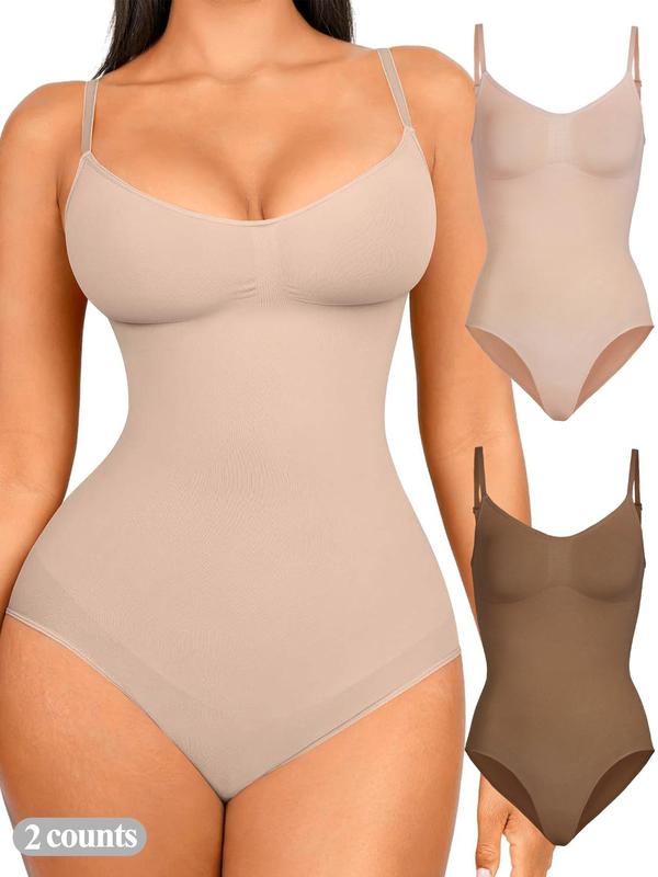 Women's Solid Backless Shapewear Bodysuit, High Stretch Seamless Shaper, Tummy Control Butt Lifting Shapewear for Daily Wear