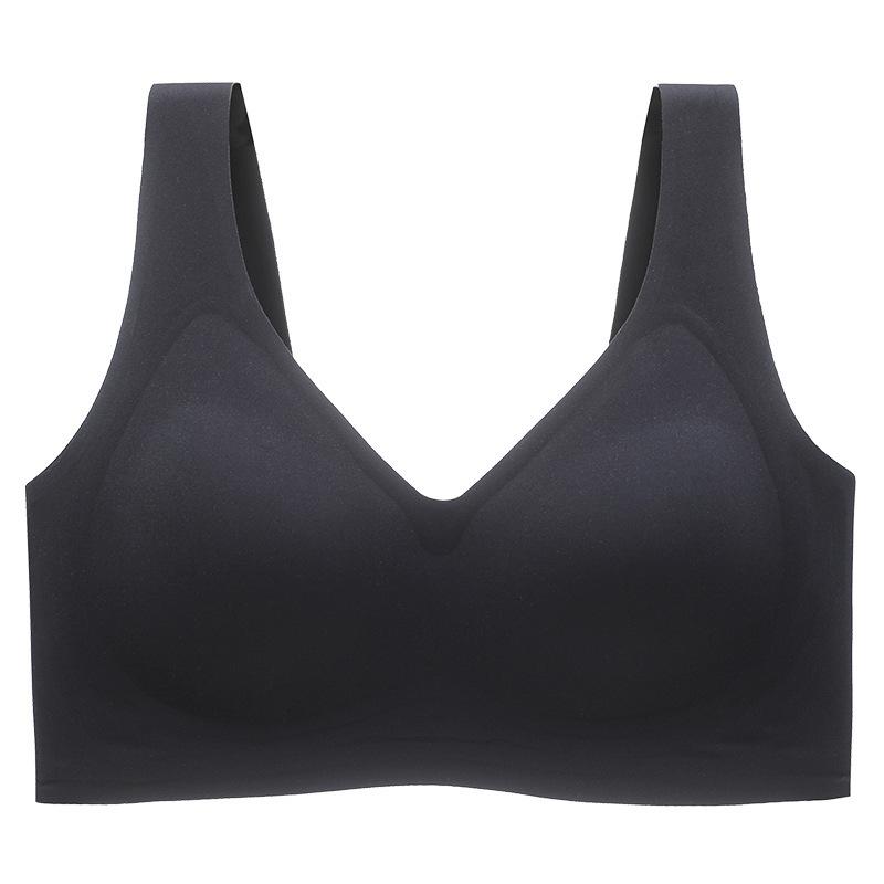 Plus Size Friendly T-shirt Bra - seamless, magic uplifting, full coverage, anti-slip, Comfortable, Soft, Womenswear, Everyday, Push Up, Spandex, Underwear, Lady, Clothing, Basic, Vneck Gamis Clothe