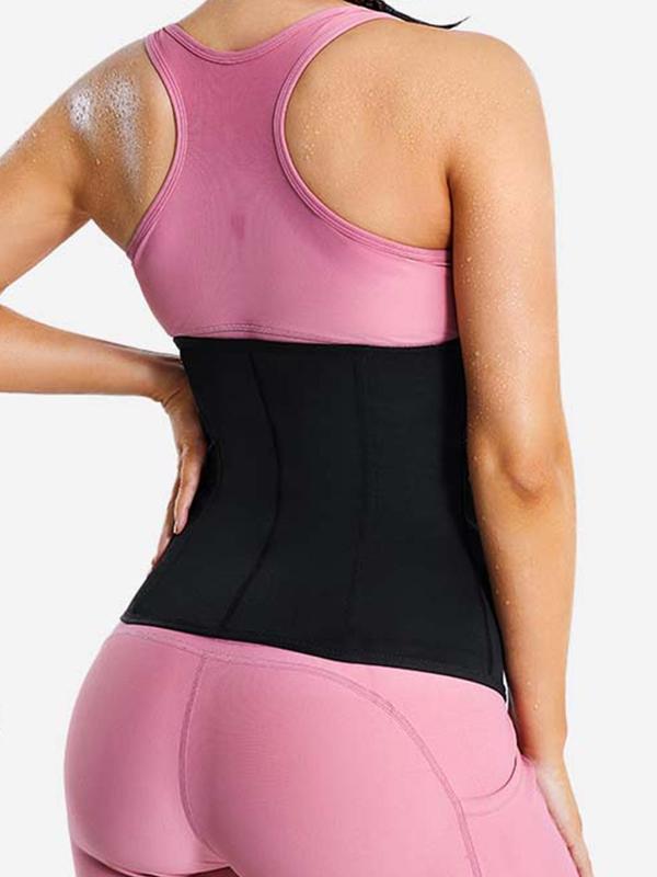 Women's Solid Zipper Waist Trainer Shapewear Belt, Comfort Cozy Tummy Control Hook Closure Fajas Colombianas Shaper, Fall Tummy Flattering Wear, Women Back To School Shapewear, Women Fall Clothes, 2000s Wear, Matt Waist Trainers