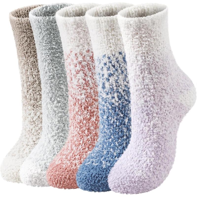 5 6 Pairs Fuzzy Socks for Women - Fluffy Socks Women, Cozy Socks for Women Slipper Socks