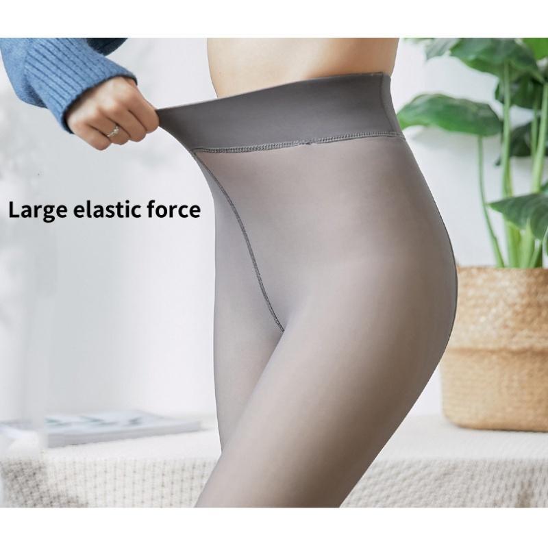 Fake Translucent Warm Pantyhose Leggings Slim Stretchy Opaque Soft Tights for Winter Outdoor