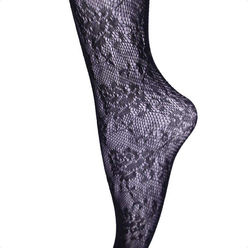 Guling one pair black or hot pink stockings pantyhose fishnet tights lace leggings for women Christmas rose pattern