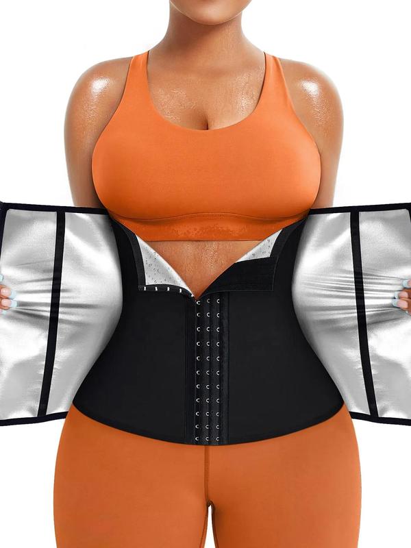 Women's Solid Zipper Waist Trainer Shapewear Belt, Comfort Cozy Tummy Control Hook Closure Fajas Colombianas Shaper, Fall Tummy Flattering Wear, Women Back To School Shapewear, Women Fall Clothes, 2000s Wear, Matt Waist Trainers