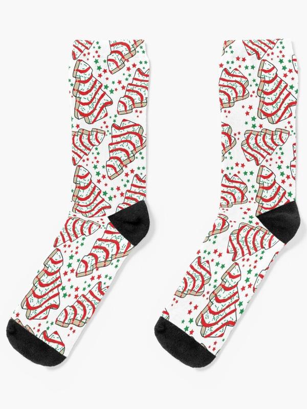 Christmas Tree Snack Cakes Socks