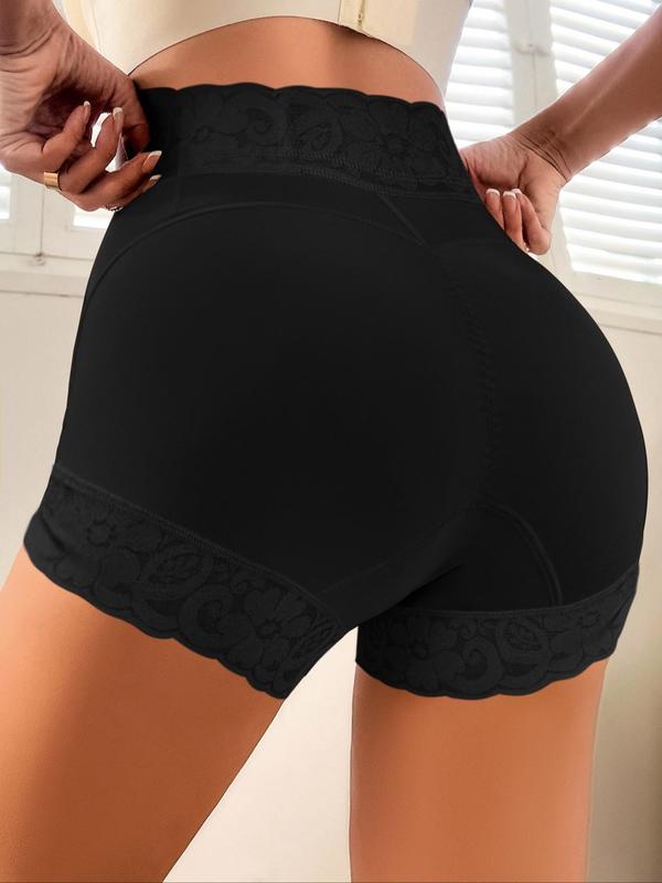 Women's Contrast Lace High Waist Shapewear Shorts, Summer Wear 2024, Shapewear Tummy Control Shapewear Shorts, Butt Lift Shapewear Bottoms,  Tummy Tuck Clothes, High Stretch Seamless Shaper, Ladies Shapewear for All Seasons