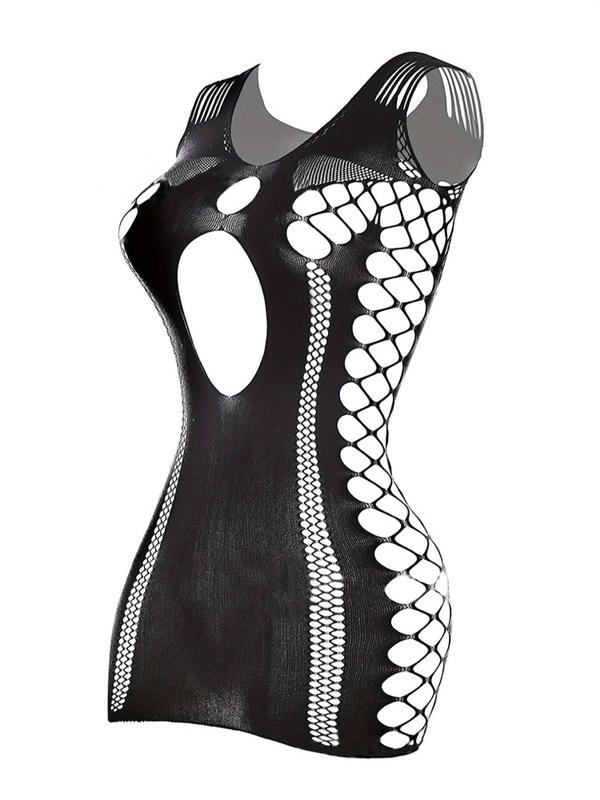 Women's Cut Out Sheer Fishnet Teddy Lingerie, Sexy Fashion Comfy Breathable Hollow Out Bodycon Dress for Daily Wear, Women's Underwear for All Seasons