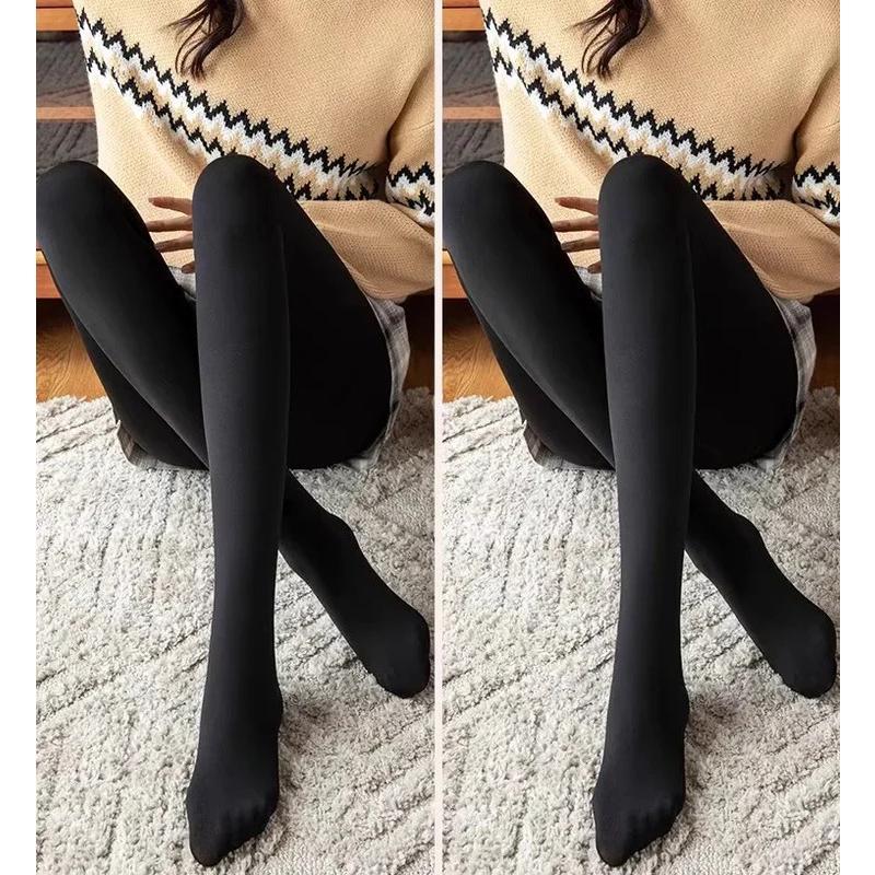 Thicken thermal tights women winter fleece velvet Thermo socks high waist elastic slim sexy translucent pantyhose tights Fit Womenswear