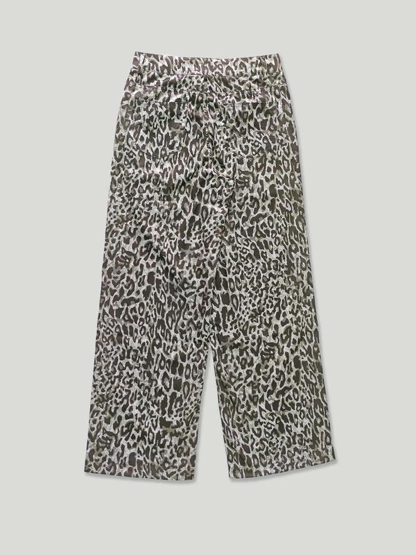 Women's Leopard Print Button Wide Leg Pants, Casual Comfy Pocket Design Trousers for Daily Wear, Ladies Bottoms for All Seasons, Pants for Women