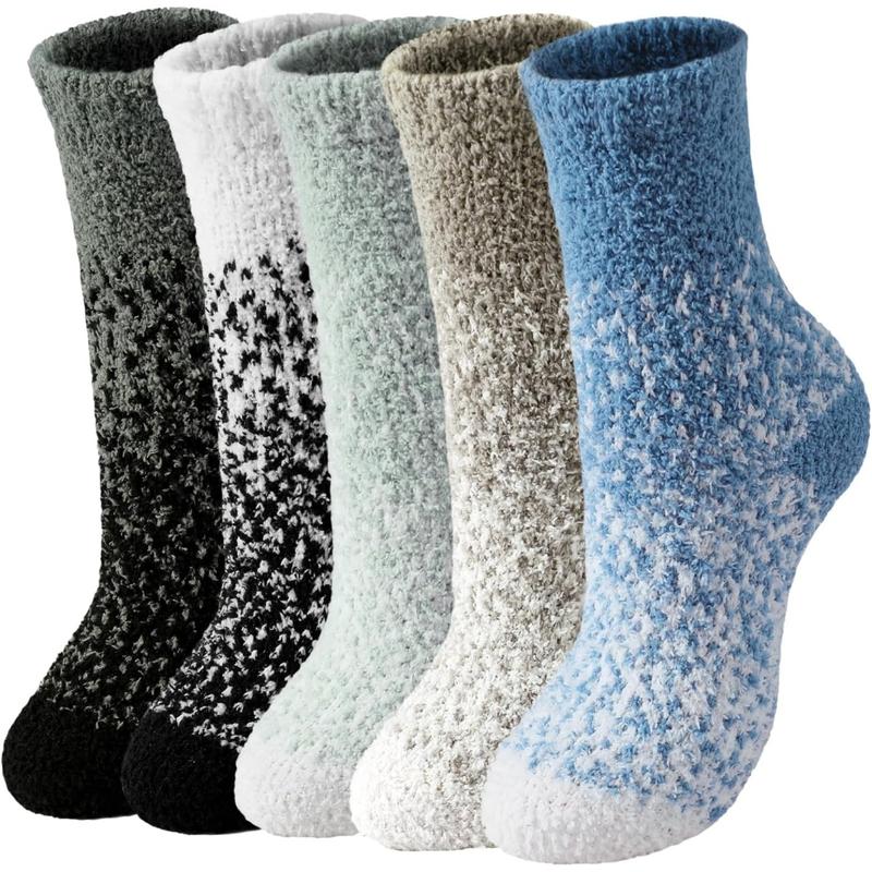 5 6 Pairs Fuzzy Socks for Women - Fluffy Socks Women, Cozy Socks for Women Slipper Socks