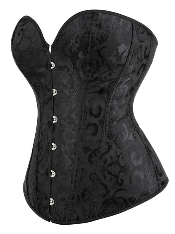 Women's Floral Print Lace Up Shapewear Tube Top, Fashionable Grommet Eyelet Corset Top for Daily Wear, Tummy Control Shaper for Women