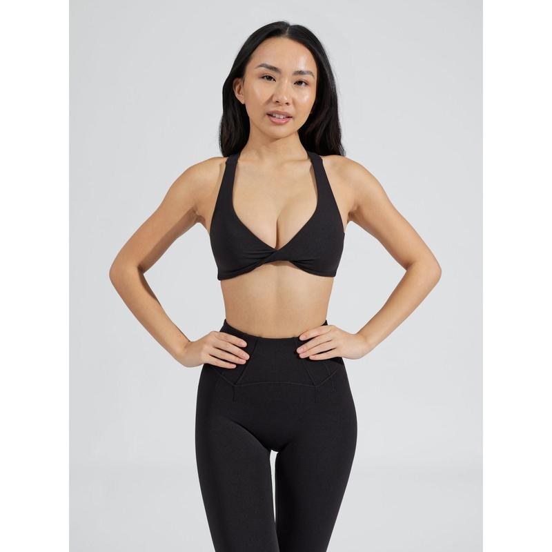 Double Twist Sports Bra - Onyx Black