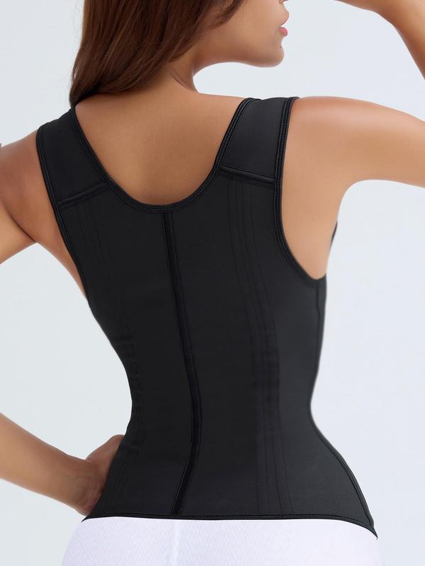 Women's Adjustable Hook & Eye Closure Shapewear Top, High Stretch Zipper Corset Waist Trainer,  Waist Trainer Women, Tummy Control Shaper for Daily Wear