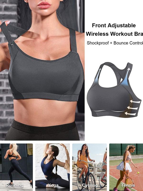 Women's Cut Out Wireless Bra, Solid Color Full Coverage Lingerie Top, Soft Comfortable Breathable Bra for Daily Wear