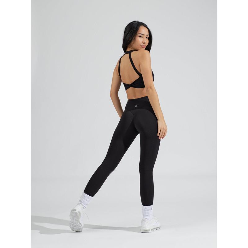 Double Twist Sports Bra - Onyx Black