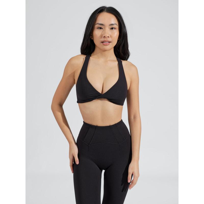 Double Twist Sports Bra - Onyx Black