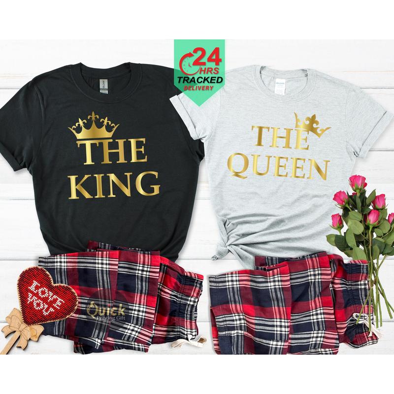 King and Queen Pyjamas | Couples Pyjamas | Matching Pyjamas | Loungewear, Christmas Pajama Set Comfortable cotton Sweathshirt And Hoodie For Mens And Ladies T