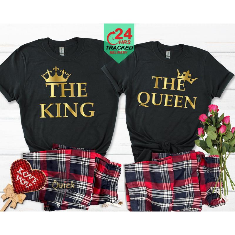 King and Queen Pyjamas | Couples Pyjamas | Matching Pyjamas | Loungewear, Christmas Pajama Set Comfortable cotton Sweathshirt And Hoodie For Mens And Ladies T