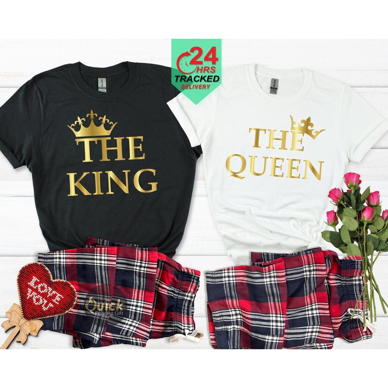 King and Queen Pyjamas | Couples Pyjamas | Matching Pyjamas | Loungewear, Christmas Pajama Set Comfortable cotton Sweathshirt And Hoodie For Mens And Ladies T