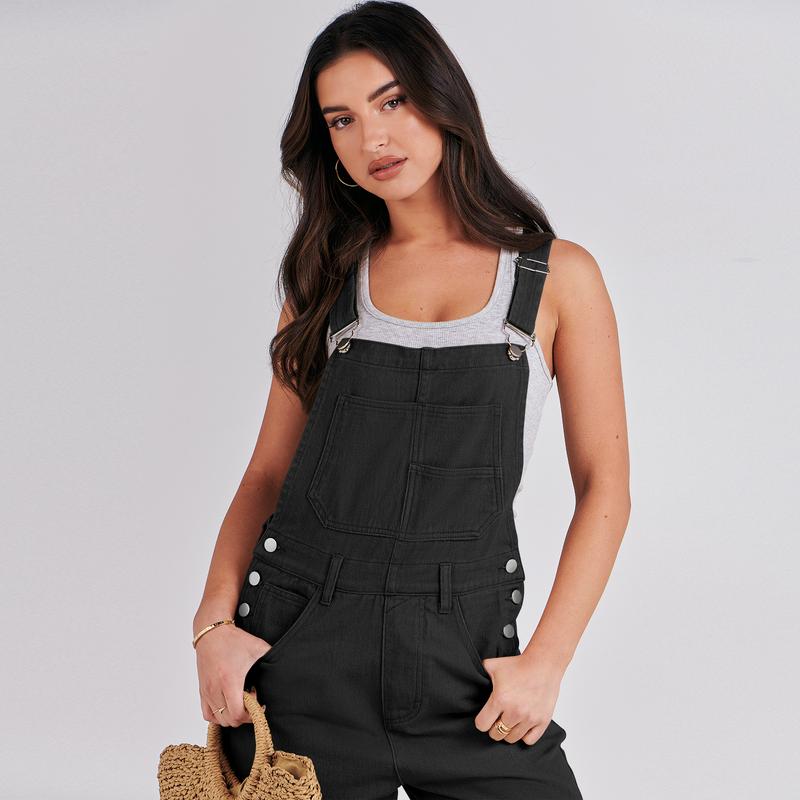 ANRABESS Women's Overalls Casual Loose Fit Adjustable Strap Denim Bib Overall Jeans Pants Jumpsuits