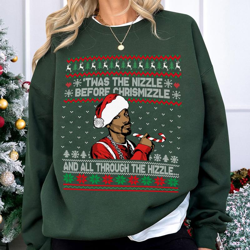 Sn00p D0gg Ugly Christmas T-Shirt, Meme Ugly Christmas Sweater, Funny Christmas, Christmas Sweatshirt, Adult Unisex Christmas T-Shirt