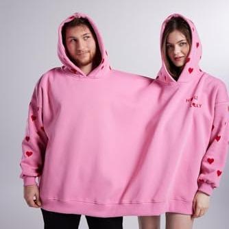 Couples double layer hoodies Couples sweaters Fun matching one-piece hoodies Harajuku Gothic street style Oversized double layer Gift Set Comfortable