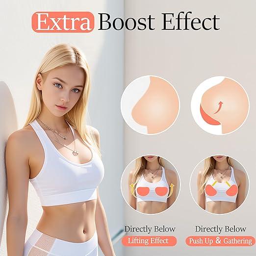 Double-Sided Sticky Bra Inserts Adhesive Bra Pads Push Up Breast Enhancers Pads Reusable Padded Ultra Lift Inserts, Women Essentials