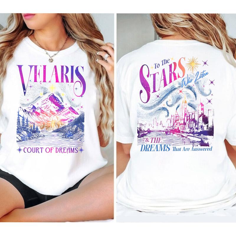 Velaris ACOTAR Shirt, Velaris City Of Starlight, The Night Court Shirt Comfort Cotton