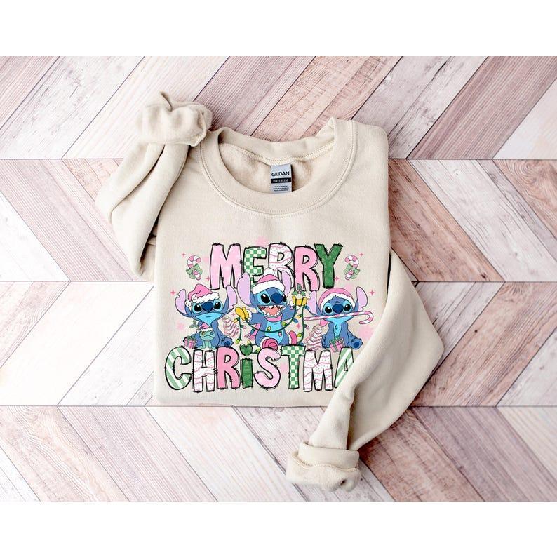 Merry Christmas #Stitchhh Sweatshirt, Cute #Stitchhh Holiday Shirt, #Stitchhh Christmas Outfit, Blue #Stitchhh Family Tee 0G4SQ