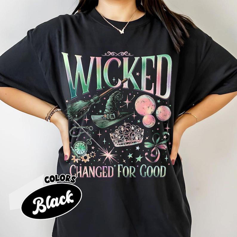 Wicked Change For Good Shirt, Defy Gravity Broomstick Magic Wand, Wizard Movie Fan Shirt, Wicked Musical Fan Gift