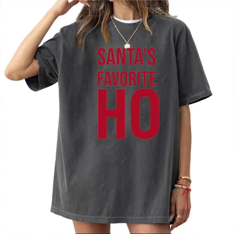 Santa's Favorite Ho T-Shirt Sweatshirt Hoodie Trendy Graphic Shirt Family Streetwear casual Multicolor Fun and Expressive Design casual wear