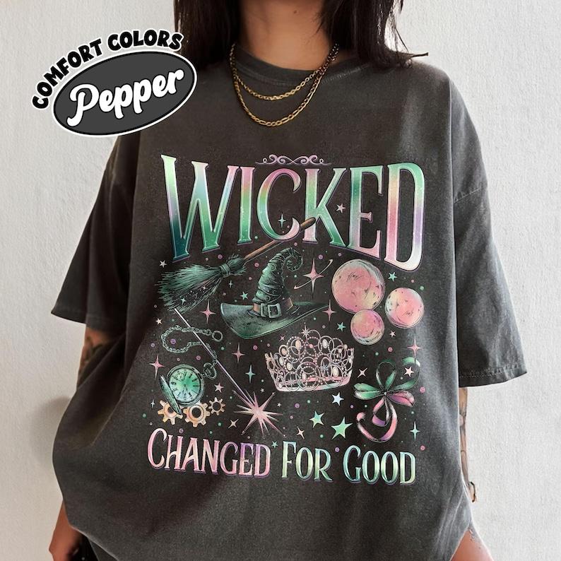 Wicked Change For Good Shirt, Defy Gravity Broomstick Magic Wand, Wizard Movie Fan Shirt, Wicked Musical Fan Gift