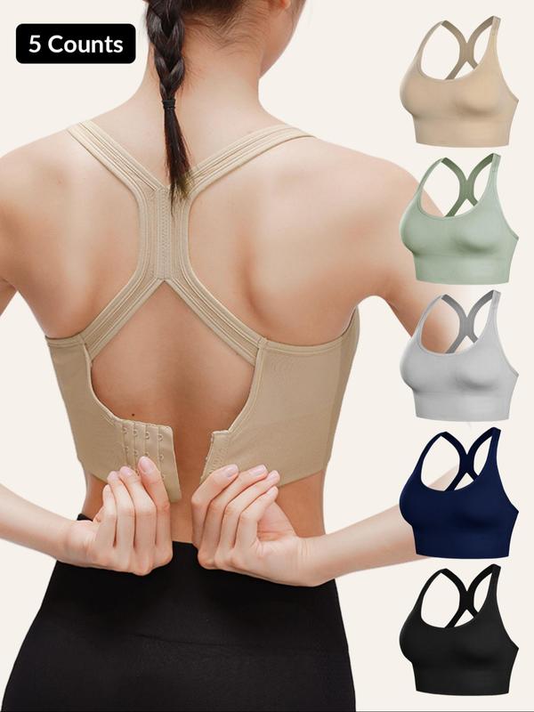 Women's Solid Color Cut Out Backless Wireless Bra, Breathable Comfortable Removable Chest Pads Lingerie Top for Daily Wear, Women's Lingerie for All Seasons